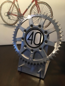 birthday present - recycled sprocket