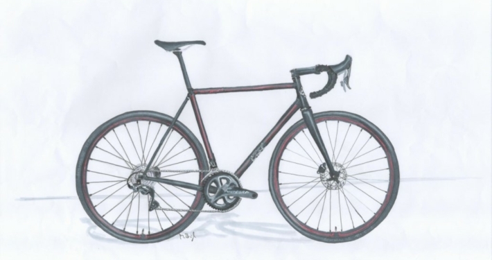 design study of a roadbike classig (colour: black)