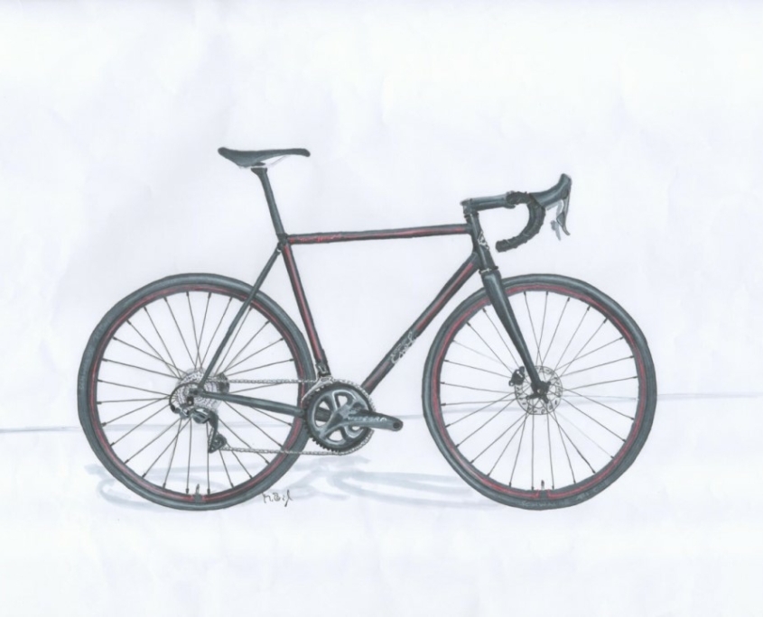 design study of a roadbike classig (colour: black)