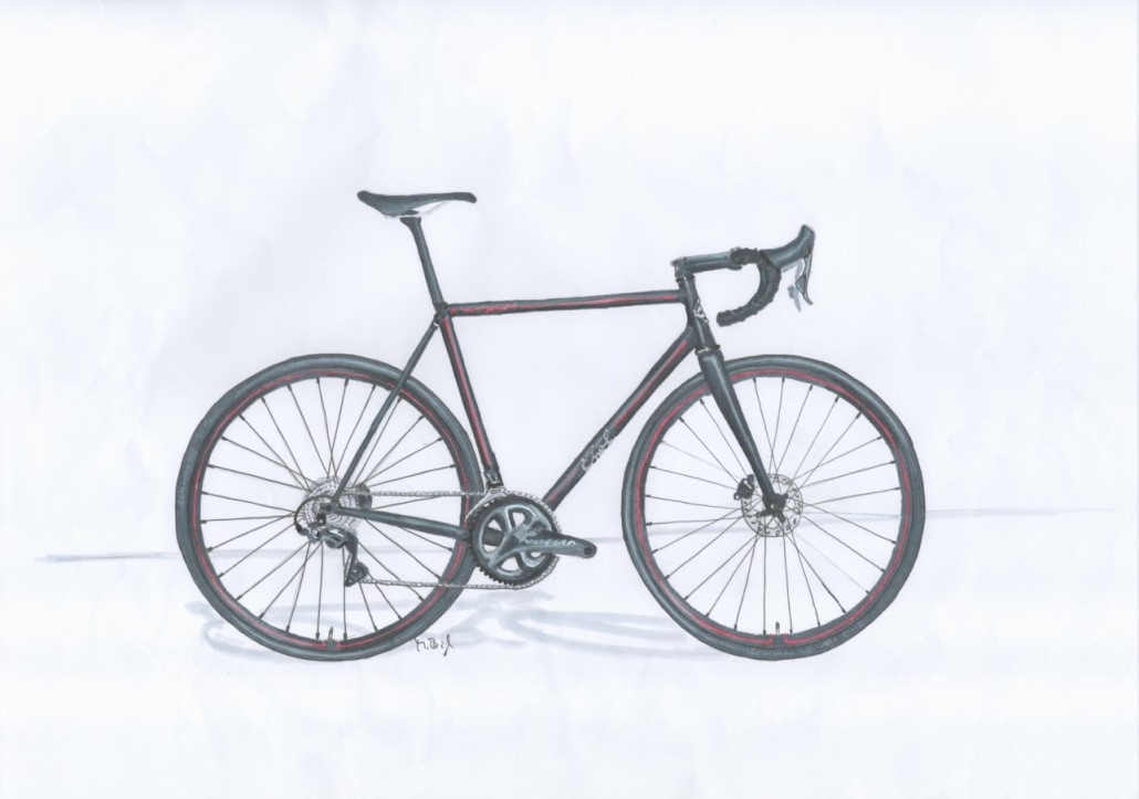 design study of a roadbike classig (colour: black)